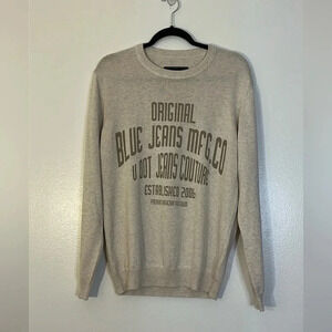 V. VDOT Jeans Couture | logo branded crewneck sweater Men’s size L Van Huesen